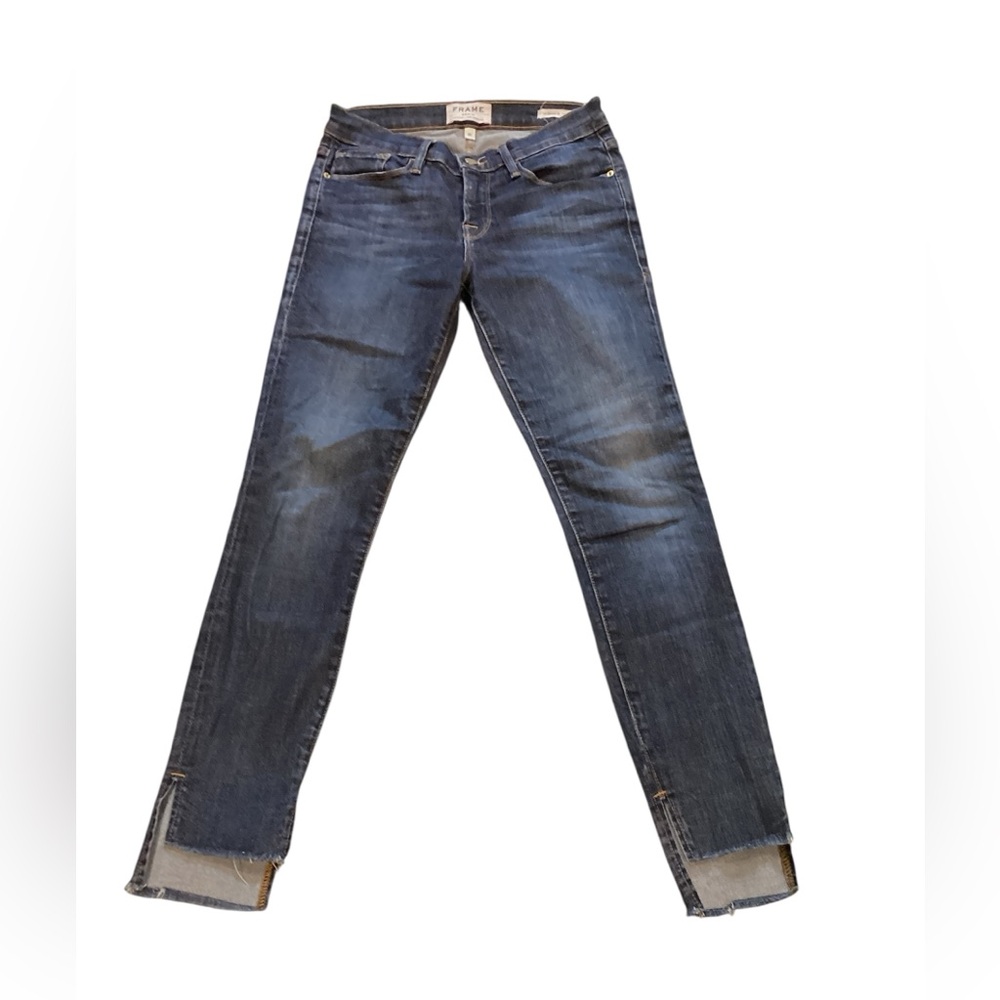 Women's Frame 'Le Skinny De Jeanne' Raw‎ Hem Denim Jeans Size 26
